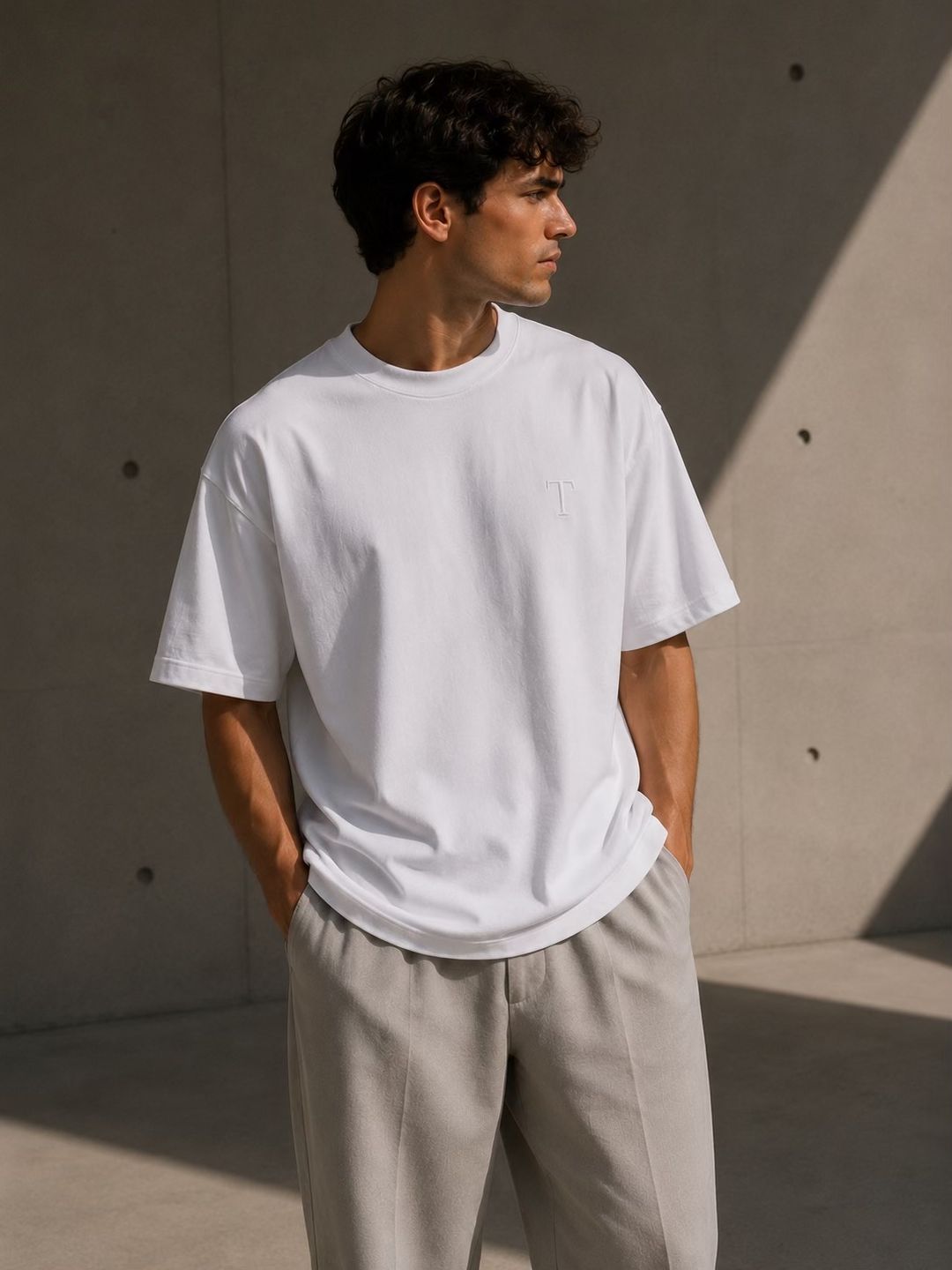 Signature Oversized Tee – White