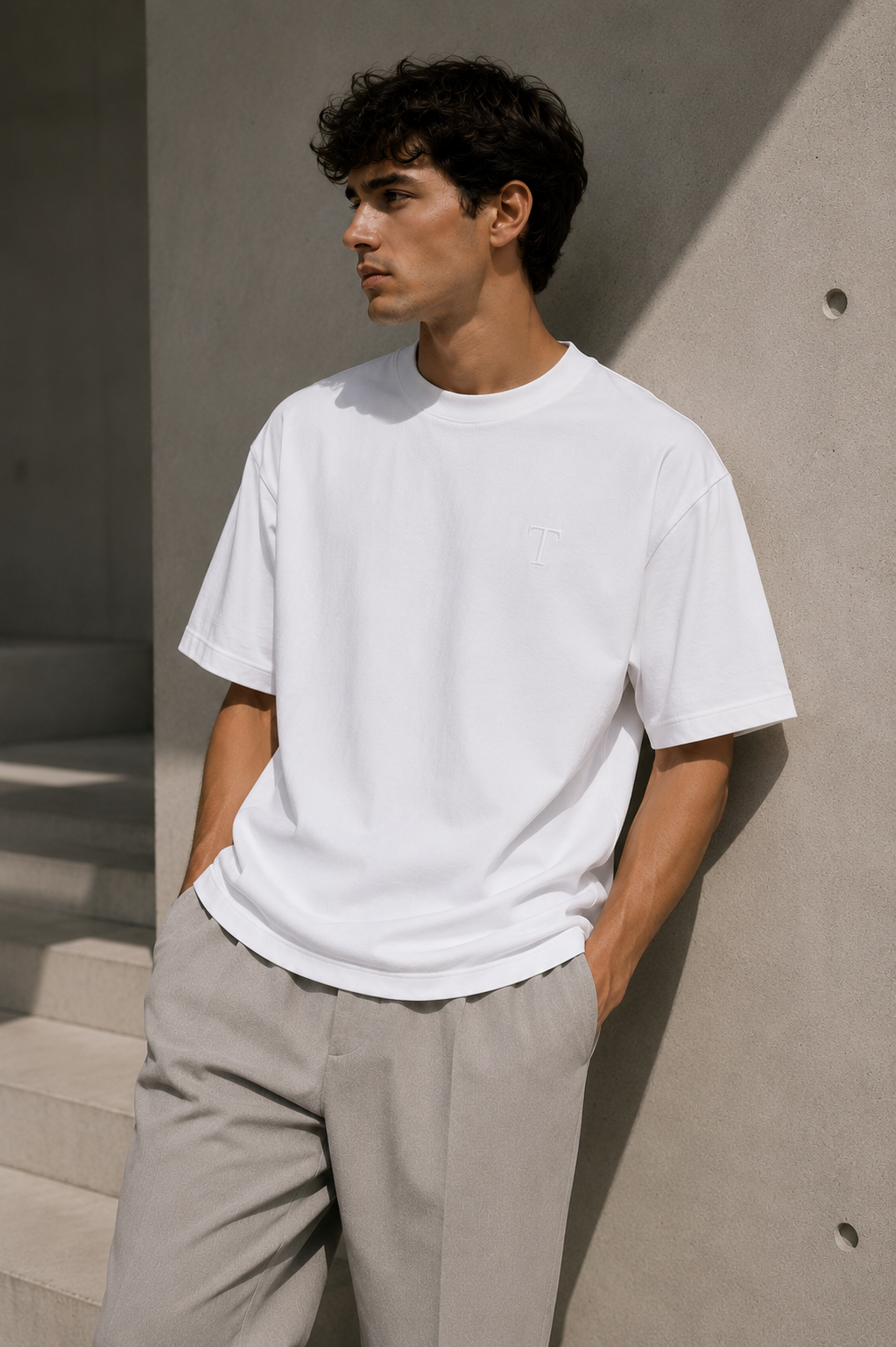 Signature Oversized Tee – White