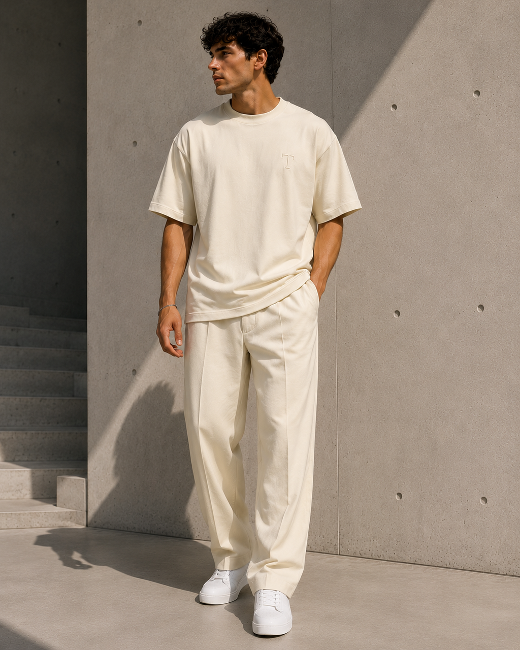 Signature Oversized Tee - Cream