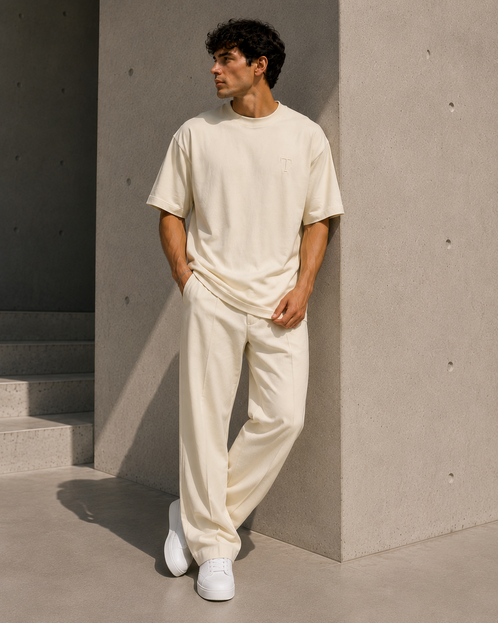 Signature Oversized Tee - Cream