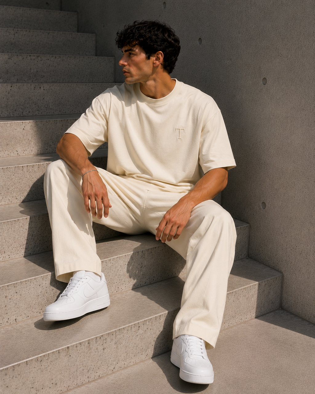 Signature Oversized Tee - Cream