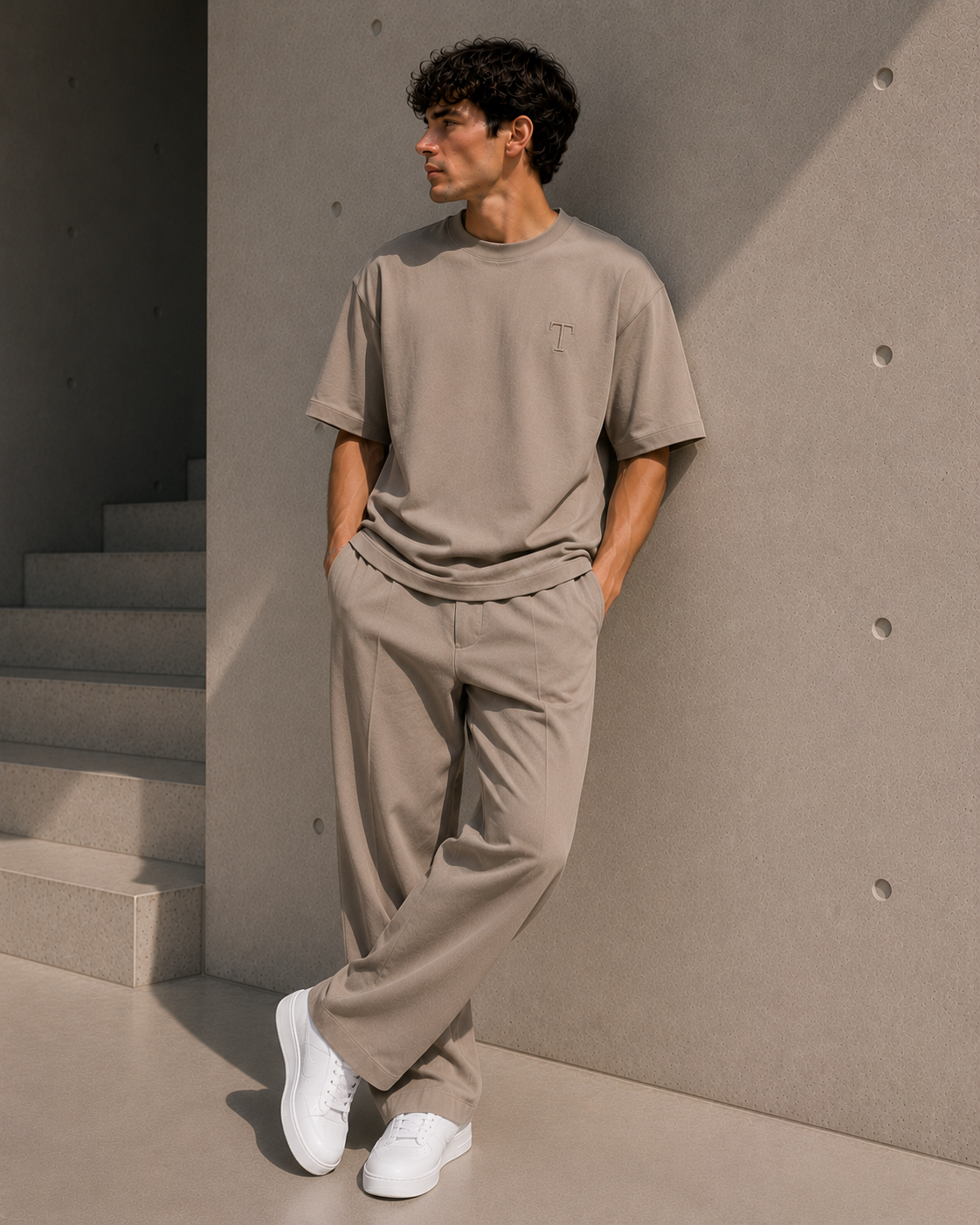 Signature Oversized Tee – Taupe